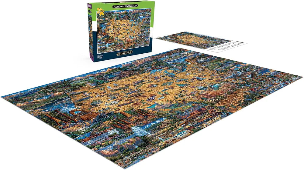 National Parks Map - 2000 Piece - Buffalo Games Edition