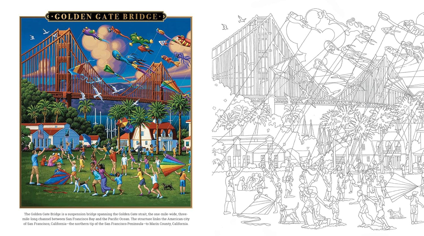 America The Beautiful Coloring Book By Eric Dowdle