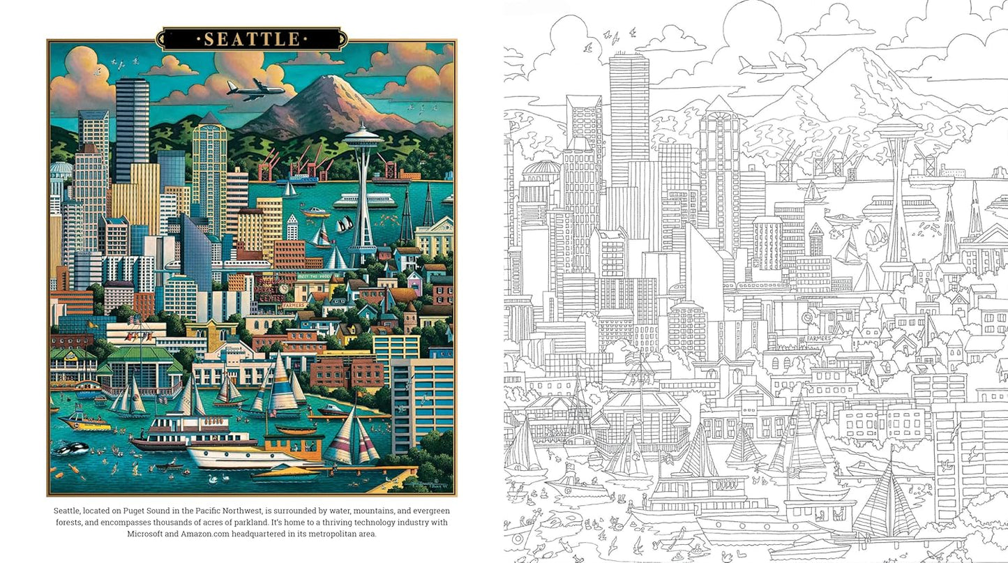 America The Beautiful Coloring Book By Eric Dowdle