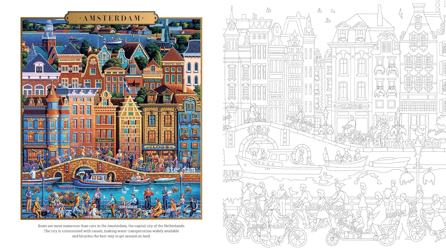 Around the World Coloring Book By Eric Dowdle