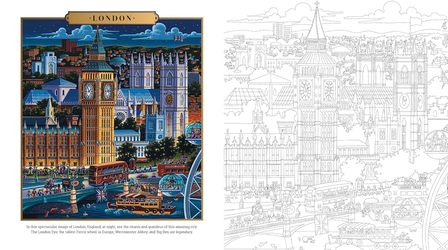 Around the World Coloring Book By Eric Dowdle