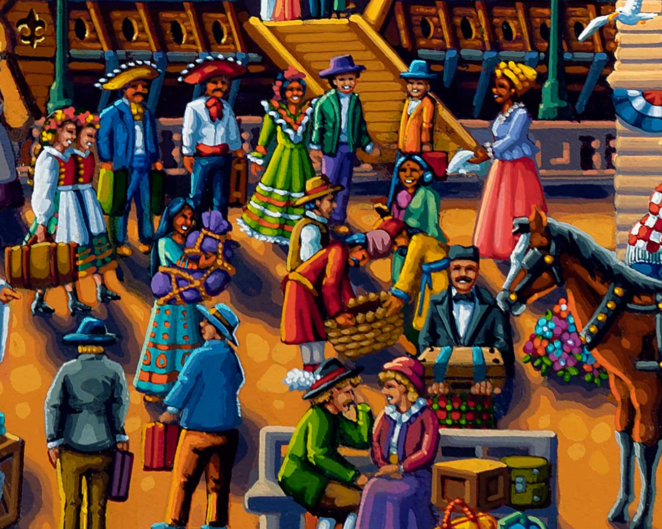 Ellis Island Statue of Liberty, New York City - 500 Piece Puzzle by Eric Dowdle - Premium No Glare Signature Edition