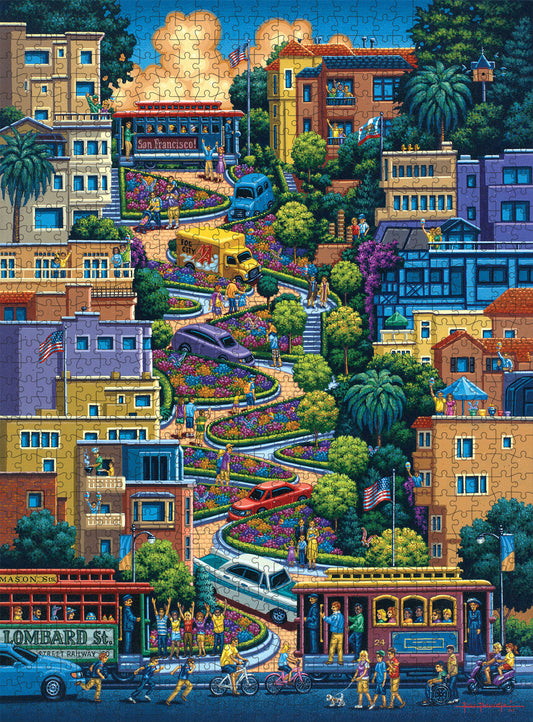 Lombard Street - San Francisco, California - Buffalo Games Edition