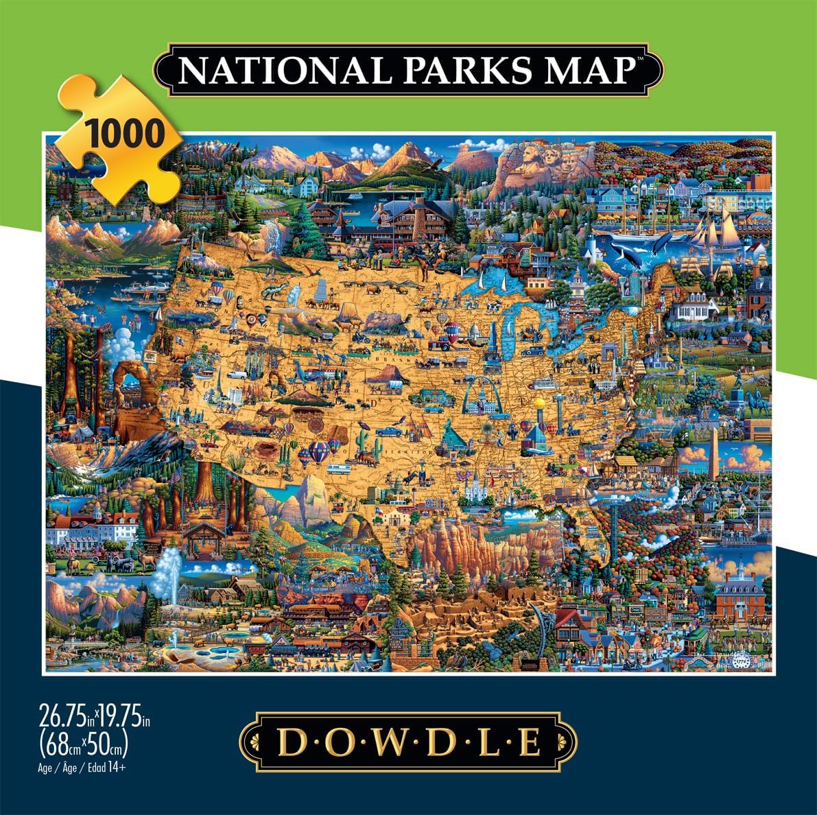 National Parks Map - Buffalo Games Edition