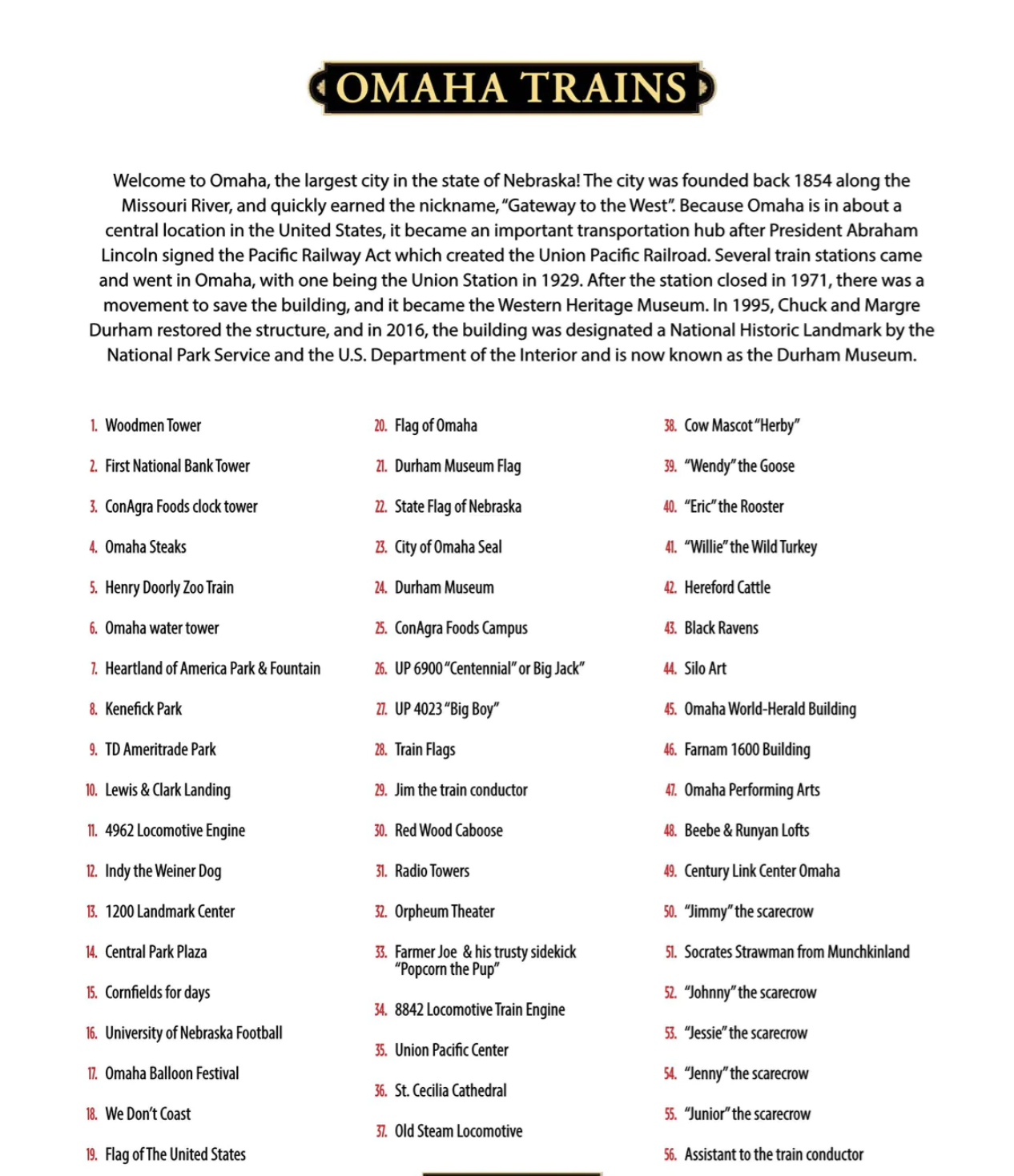 Omaha Trains, Nebraska