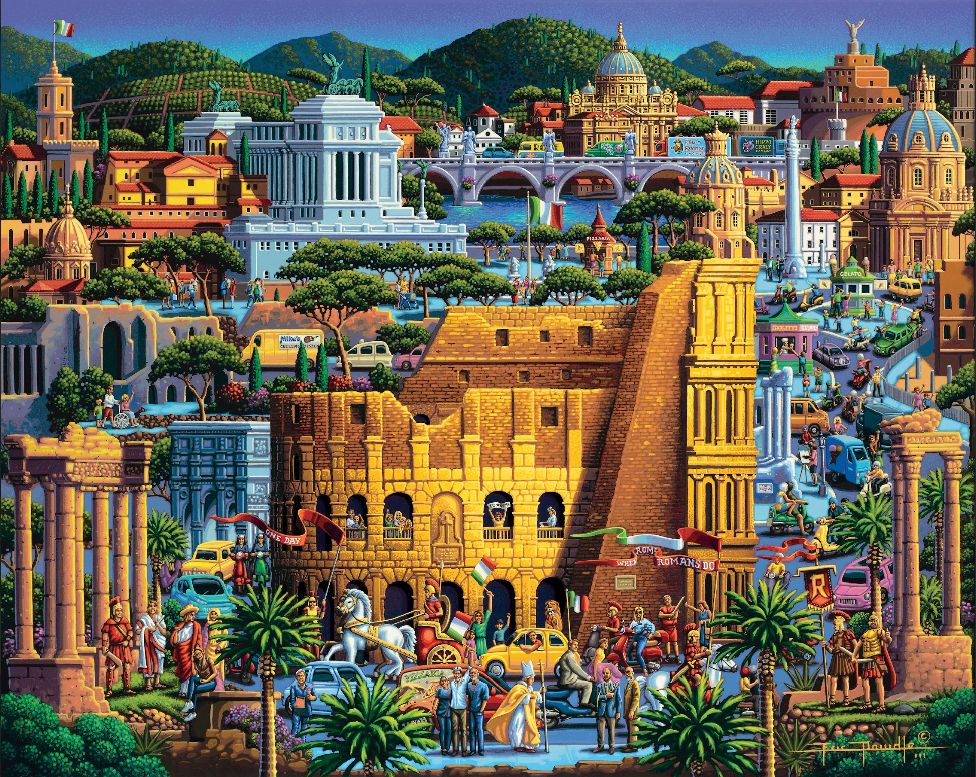 Rome Italy Puzzle - Premium No Glare Finish by Eric Dowdle