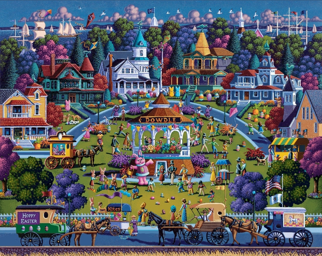 Martha's Easter Egg Hunt in Blue Easter Basket - New 2025 - Special Wooden Puzzle