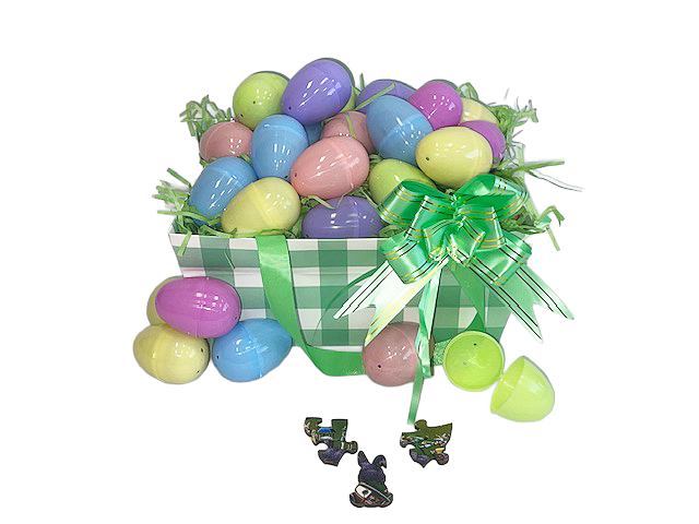 Dinosaurs Games Puzzle in Green Easter Basket - New 2025 - Special Wooden Puzzle