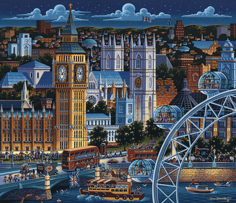 Eric Dowdle London England Europe Jigsaw Puzzle 500 Piece 1000 piece Dowdle premium puzzles travel souvenir artist