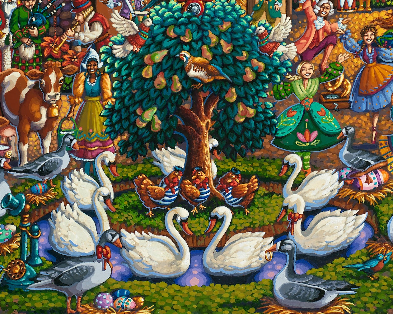 12 Days of Christmas - 500 Piece Puzzle by Eric Dowdle - Premium No Glare Signature Edition
