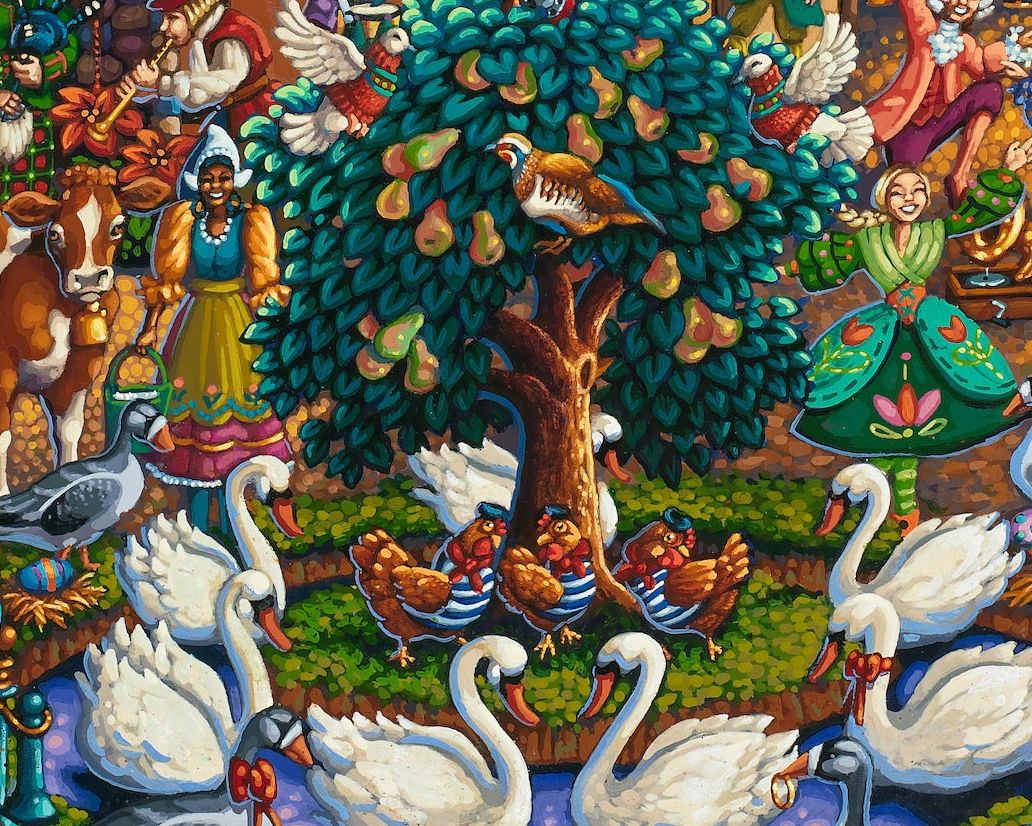 12 Days of Christmas - 500 Piece Puzzle by Eric Dowdle - Premium No Glare Signature Edition
