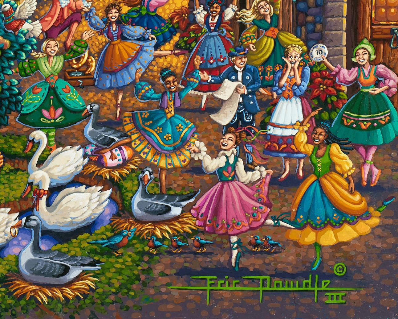 12 Days of Christmas - 500 Piece Puzzle by Eric Dowdle - Premium No Glare Signature Edition