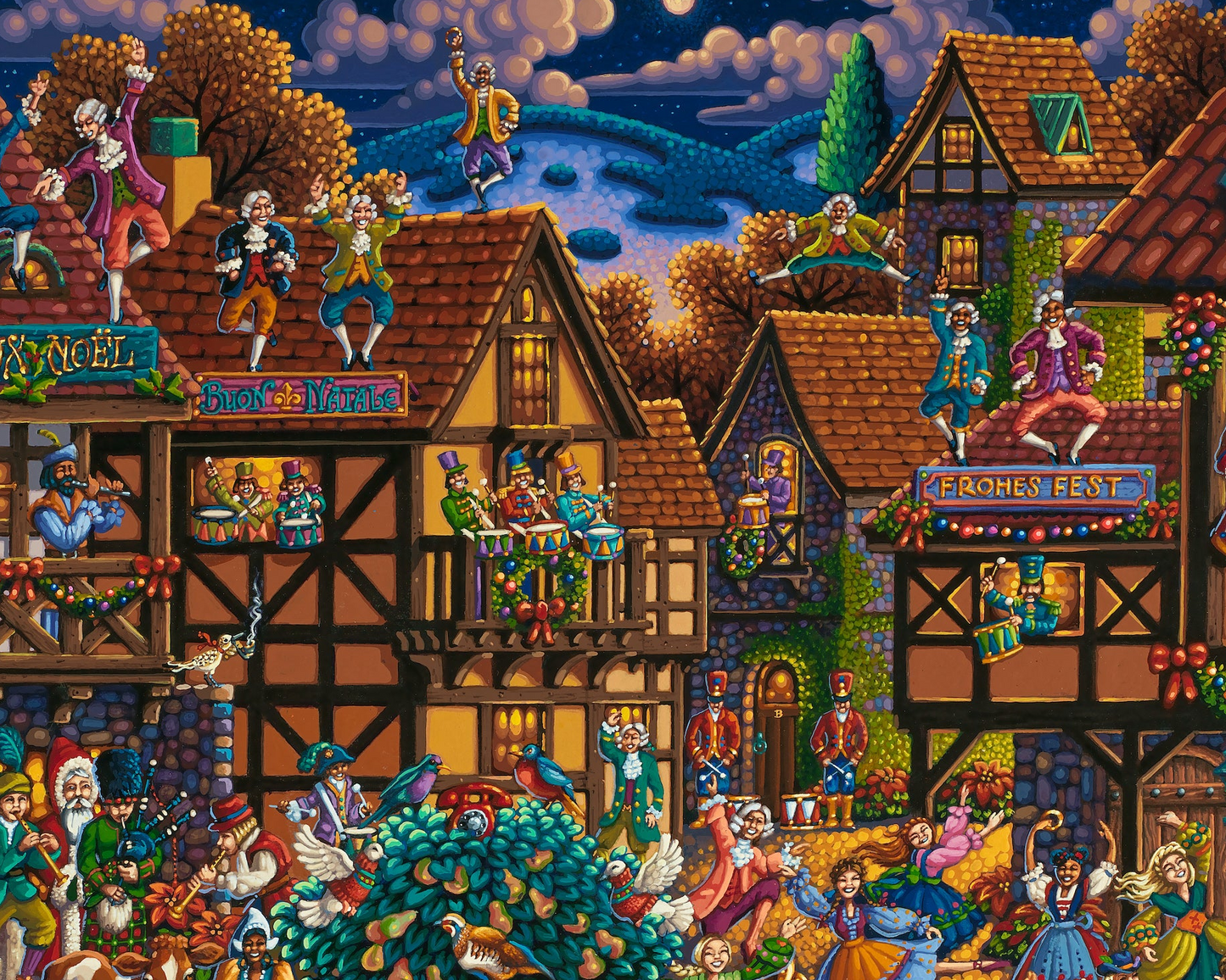 12 Days of Christmas - 500 Piece Puzzle by Eric Dowdle - Premium No Glare Signature Edition