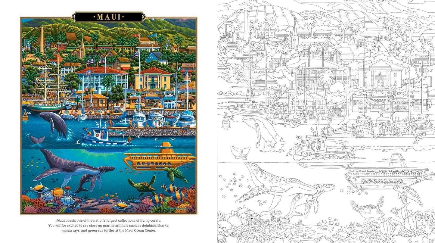 Beautiful Beaches Coloring Book by Eric Dowdle