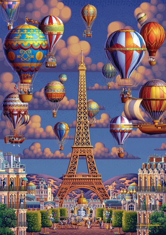 Balloons Over Paris, France - Buffalo Games Edition