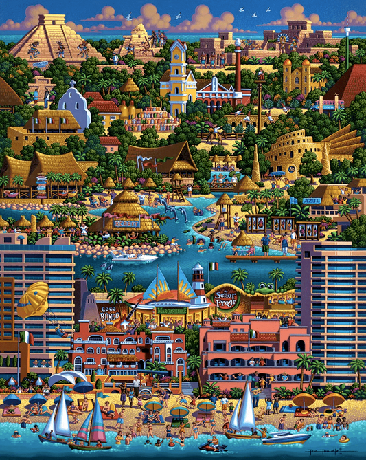 Cancun Mexico Puzzle - Premium No Glare Finish by Eric Dowdle