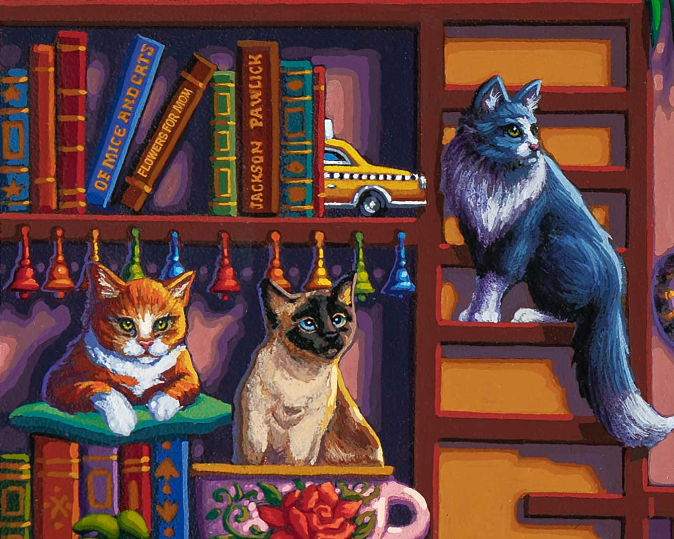 Cat Cafe - 500 Piece Puzzle by Eric Dowdle - Premium No Glare Signature Edition