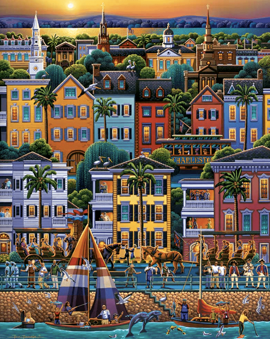 Charleston, South Carolina - 500 Piece Puzzle by Eric Dowdle - Premium No Glare Signature Edition