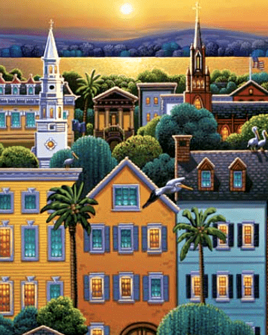 Charleston, South Carolina - 500 Piece Puzzle by Eric Dowdle - Premium No Glare Signature Edition