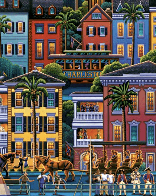 Charleston, South Carolina - 500 Piece Puzzle by Eric Dowdle - Premium No Glare Signature Edition