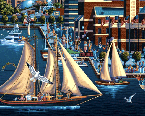 Chicago Navy Pier, Illinois - 500 Piece Puzzle by Eric Dowdle - Premium No Glare Signature Edition
