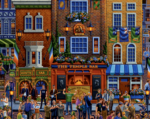 Dublin, Ireland - 500 Piece Puzzle by Eric Dowdle - Premium No Glare Signature Edition