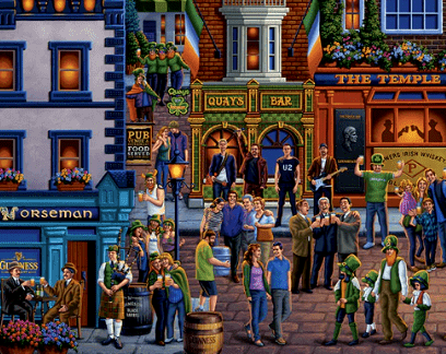 Dublin, Ireland - 500 Piece Puzzle by Eric Dowdle - Premium No Glare Signature Edition