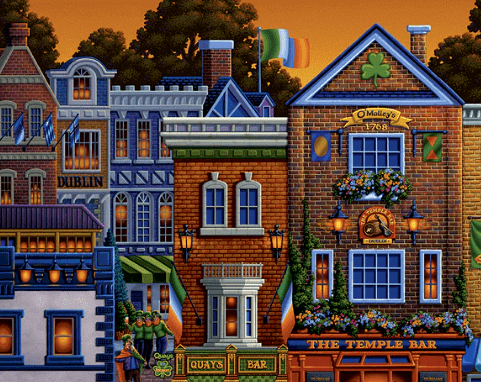 Dublin, Ireland - 500 Piece Puzzle by Eric Dowdle - Premium No Glare Signature Edition
