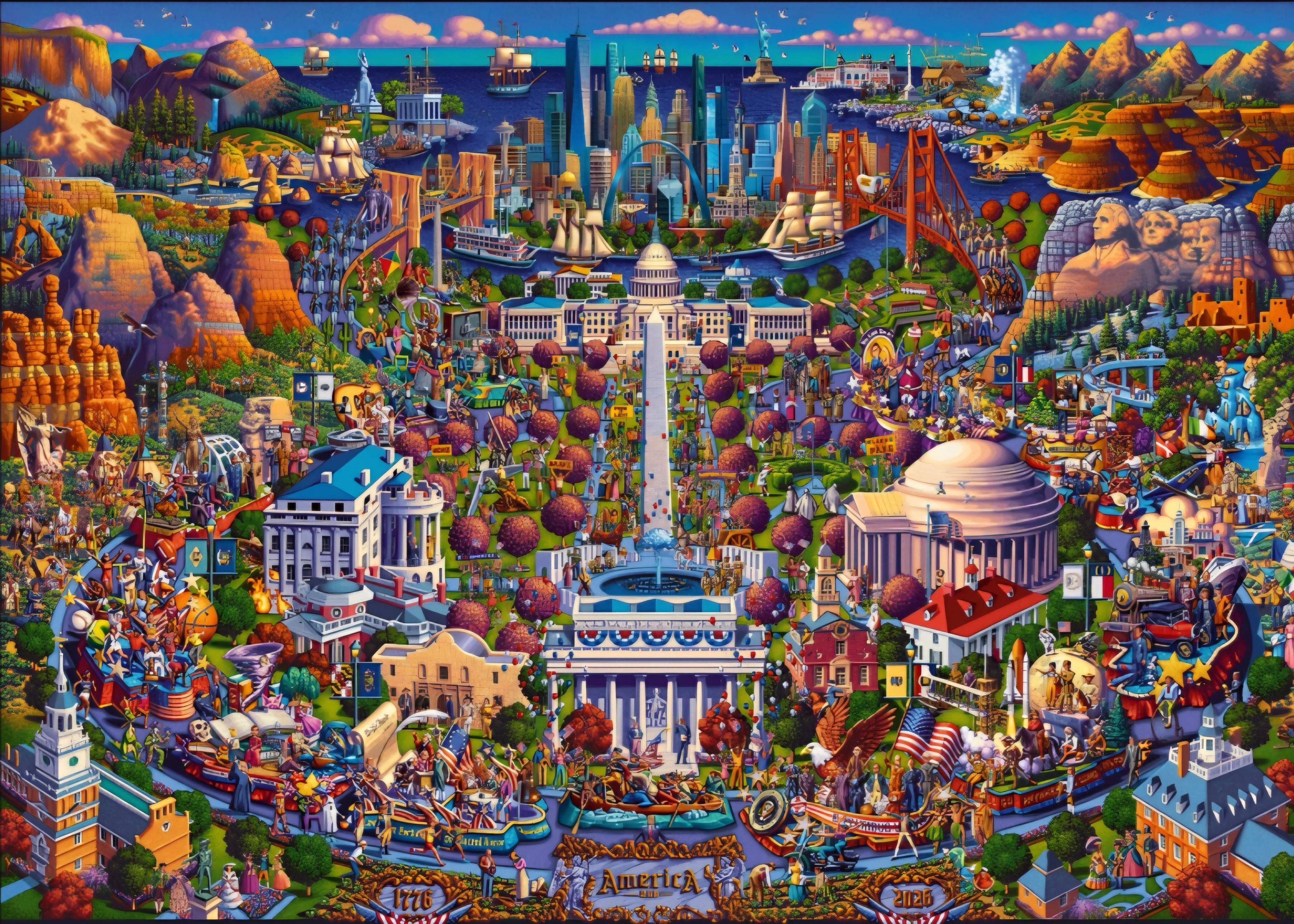America's 250th Celebration Puzzle 500 & 1000 Piece | Eric Dowdle