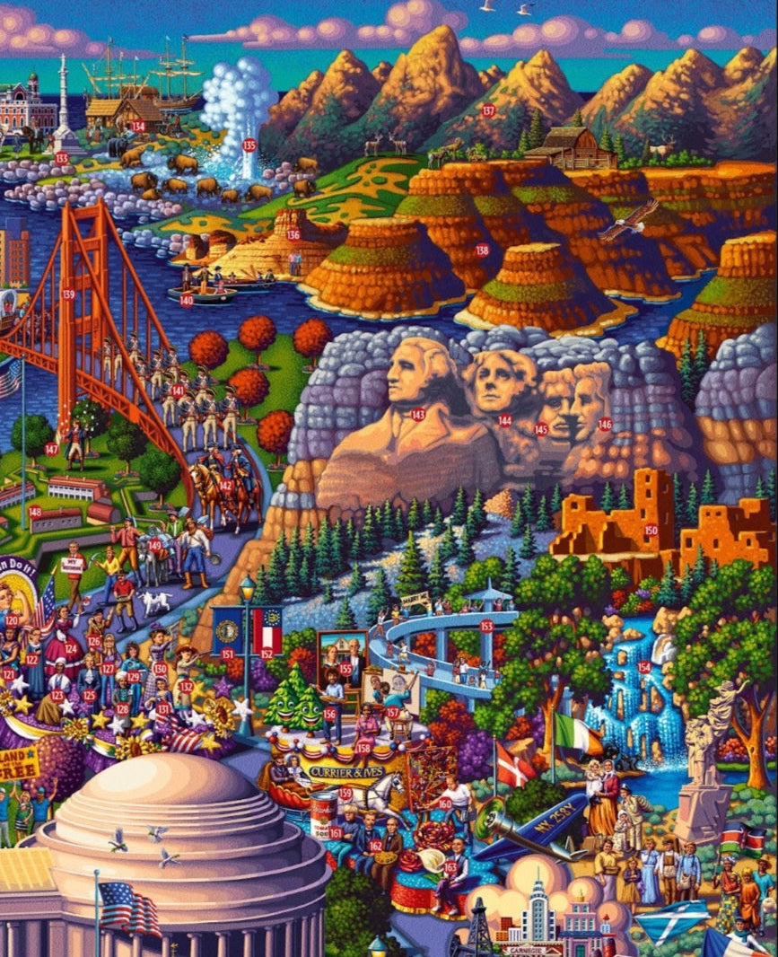 America's 250th Celebration Puzzle by Eric Dowdle - The Story of America