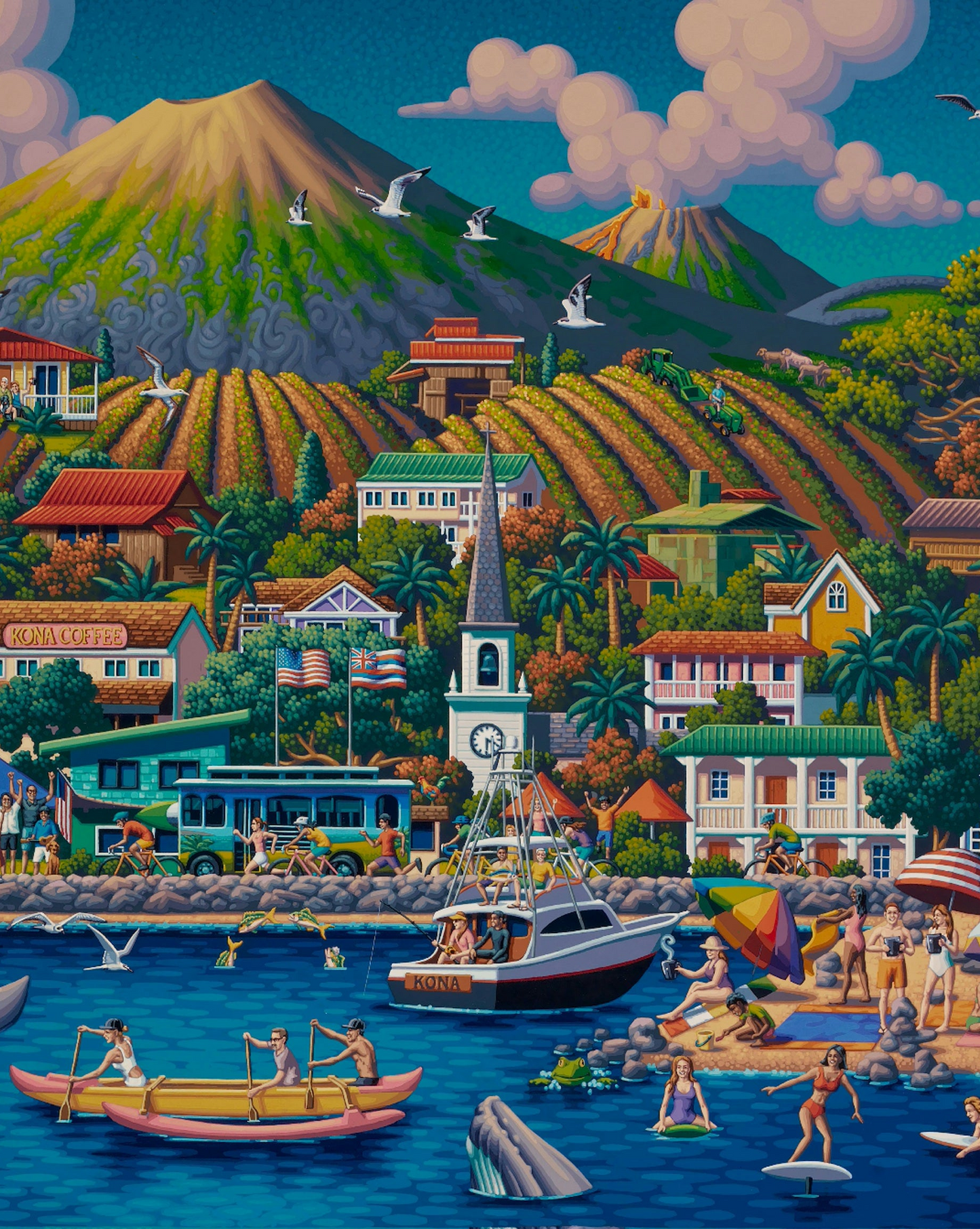 Kona, Hawaii (The Big Island) - 500 Piece Puzzle by Eric Dowdle - Premium No Glare Signature Edition