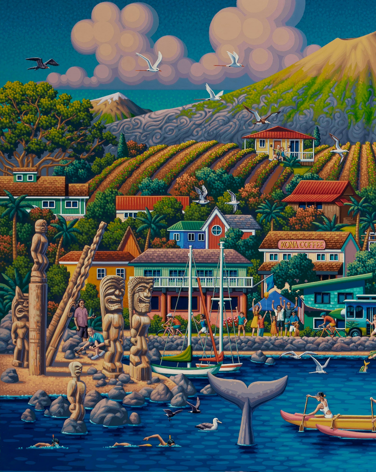 Kona, Hawaii (The Big Island) - 500 Piece Puzzle by Eric Dowdle - Premium No Glare Signature Edition