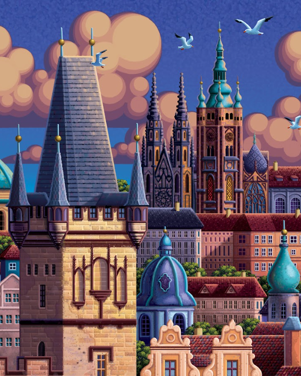 Prague, Czech Republic - 500 Piece Puzzle by Eric Dowdle - Premium No Glare Signature Edition