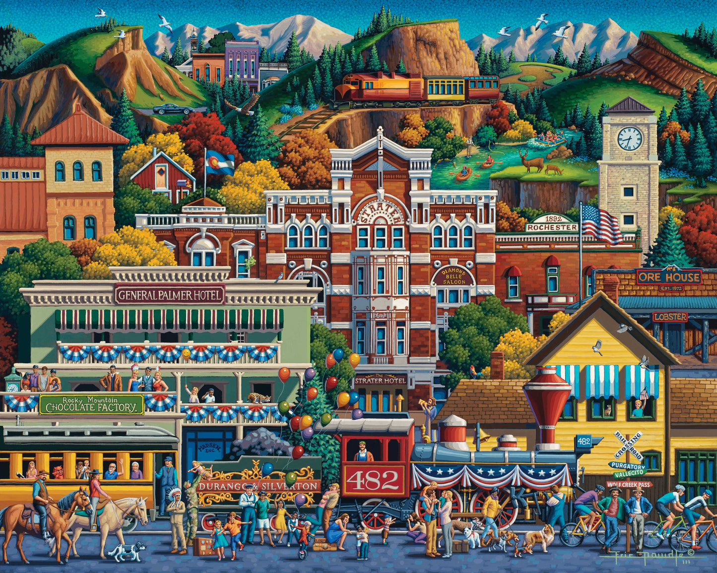 Durango, Colorado - 500 Piece Puzzle by Eric Dowdle - Premium No Glare Signature Edition