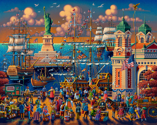 Ellis Island Statue of Liberty New York City Puzzle - Pre Order Ships May 30th