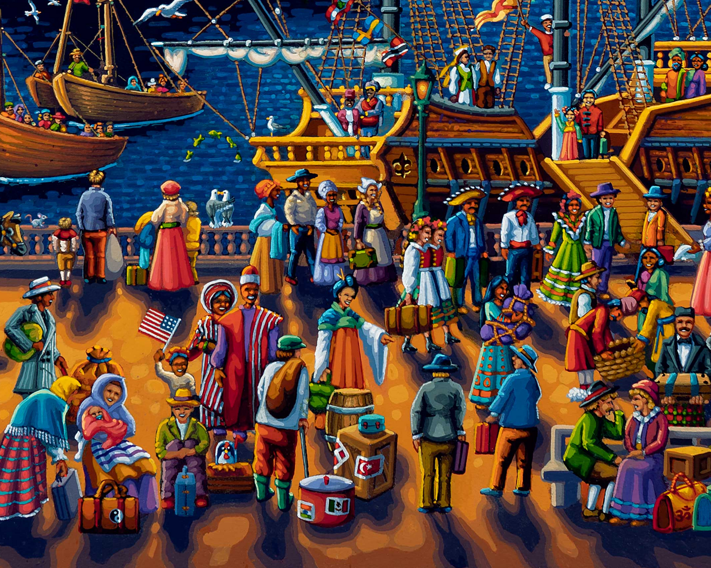 Ellis Island Statue of Liberty, New York City - 500 Piece Puzzle by Eric Dowdle - Premium No Glare Signature Edition