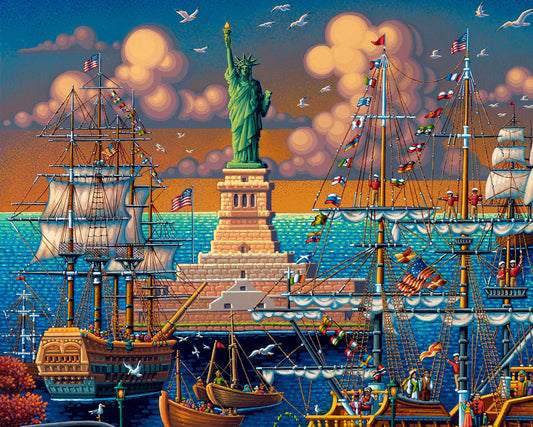 Ellis Island Statue of Liberty New York City Puzzle - Pre Order Ships May 30th