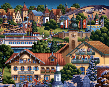 Christmas in Little Bavaria - Frankenmuth, Michigan  Puzzle Dowdle Premium No Glare Edition - Pre Order Ships 9/5