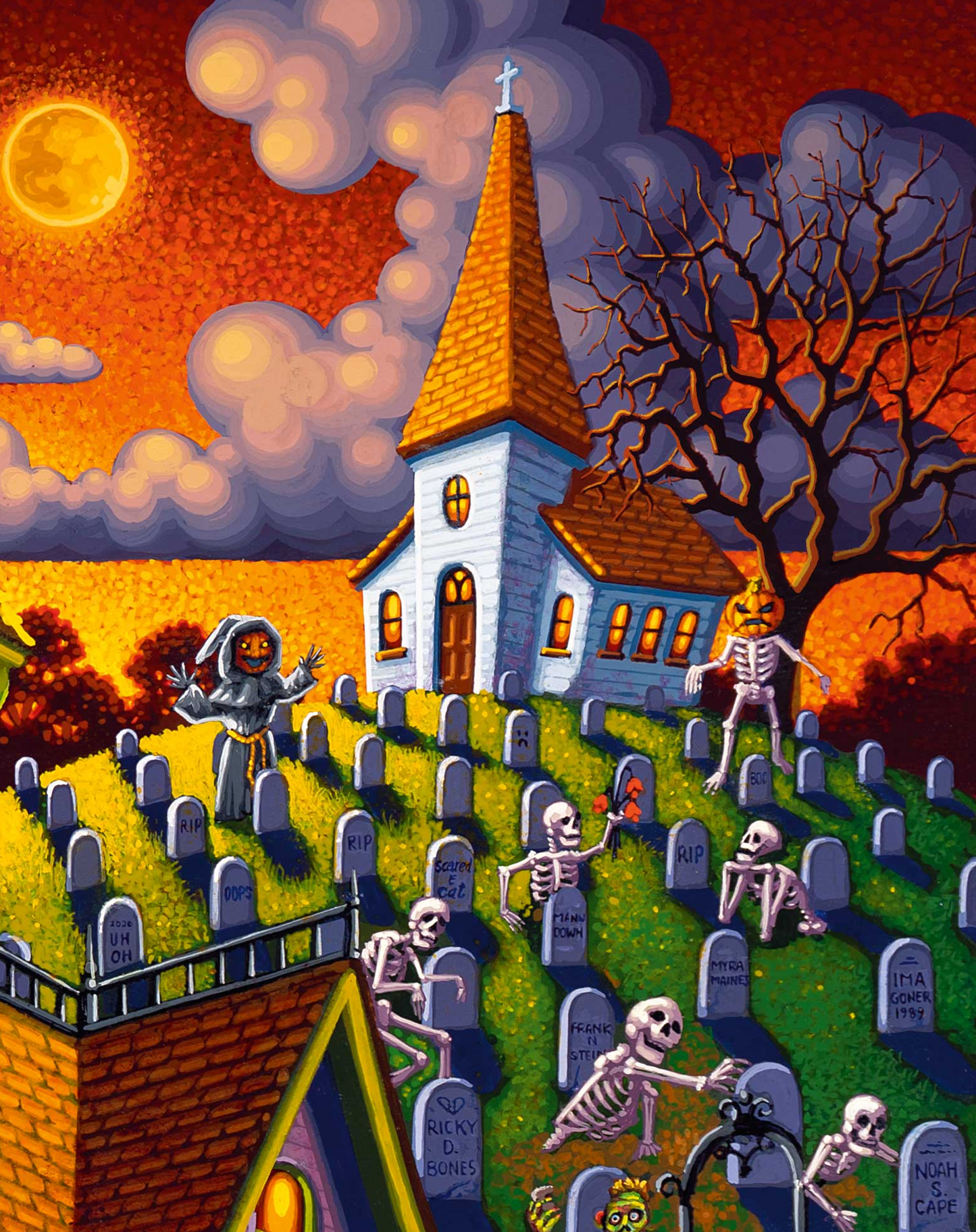 Haunted House Halloween - 500 Piece Puzzle by Eric Dowdle - Premium No Glare Signature Edition