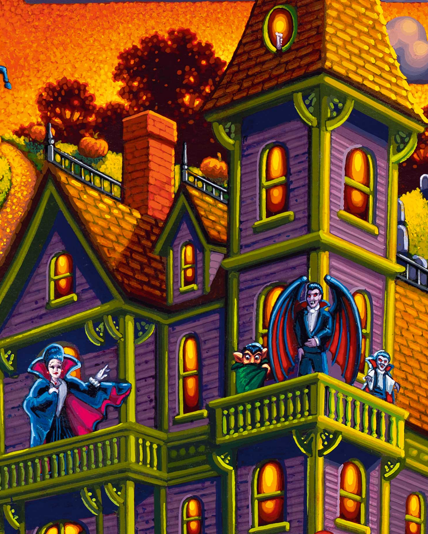 Haunted House Halloween - 500 Piece Puzzle by Eric Dowdle - Premium No Glare Signature Edition