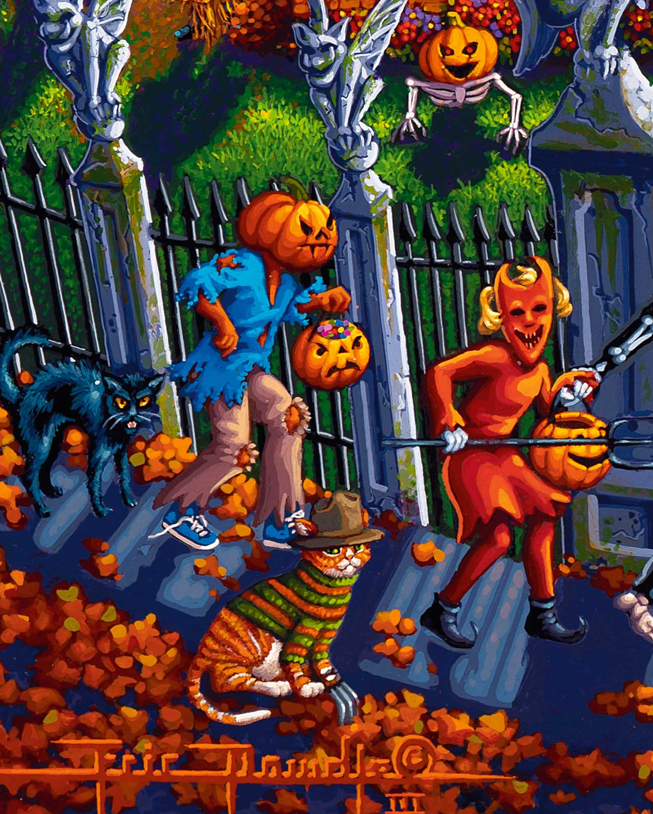 Haunted House Halloween - 500 Piece Puzzle by Eric Dowdle - Premium No Glare Signature Edition