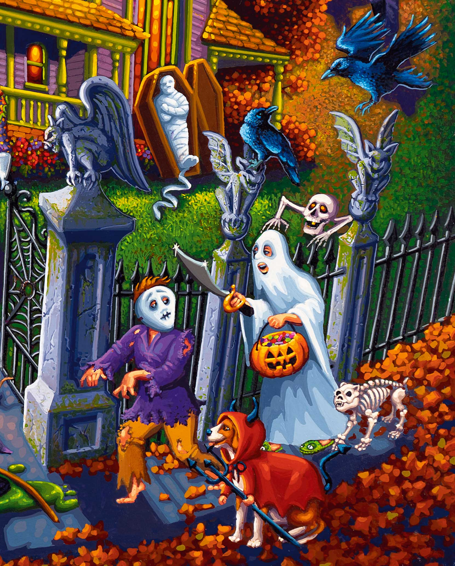 Haunted House Halloween - 500 Piece Puzzle by Eric Dowdle - Premium No Glare Signature Edition