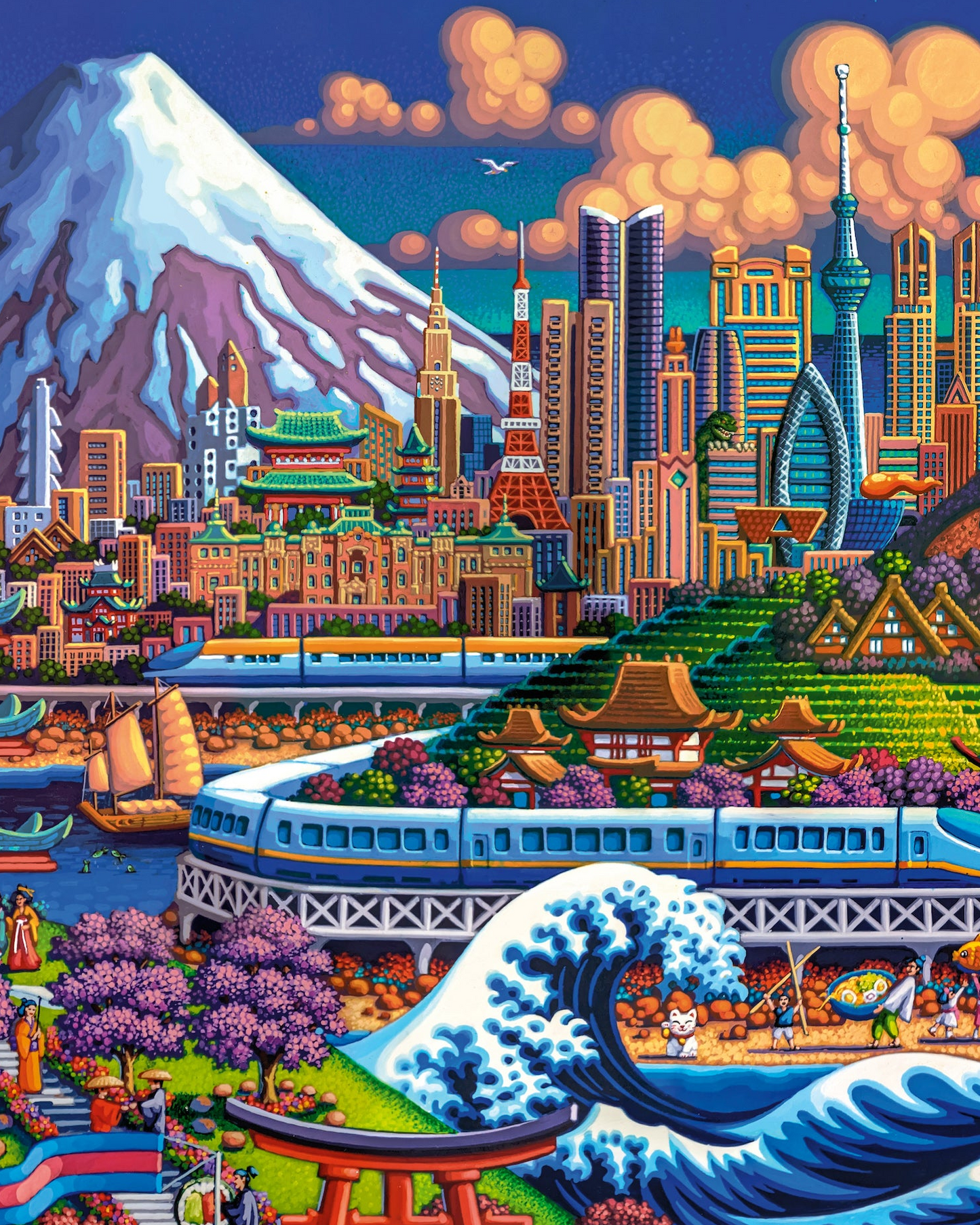 Tokyo, Japan - 500 Piece Puzzle by Eric Dowdle - Premium No Glare Signature Edition