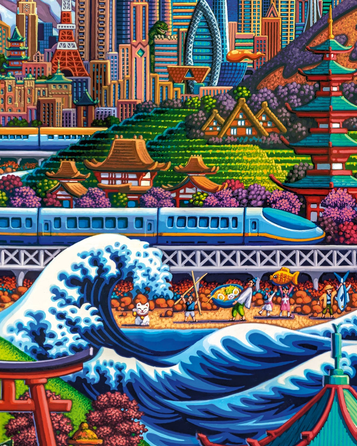 Tokyo, Japan - 500 Piece Puzzle by Eric Dowdle - Premium No Glare Signature Edition