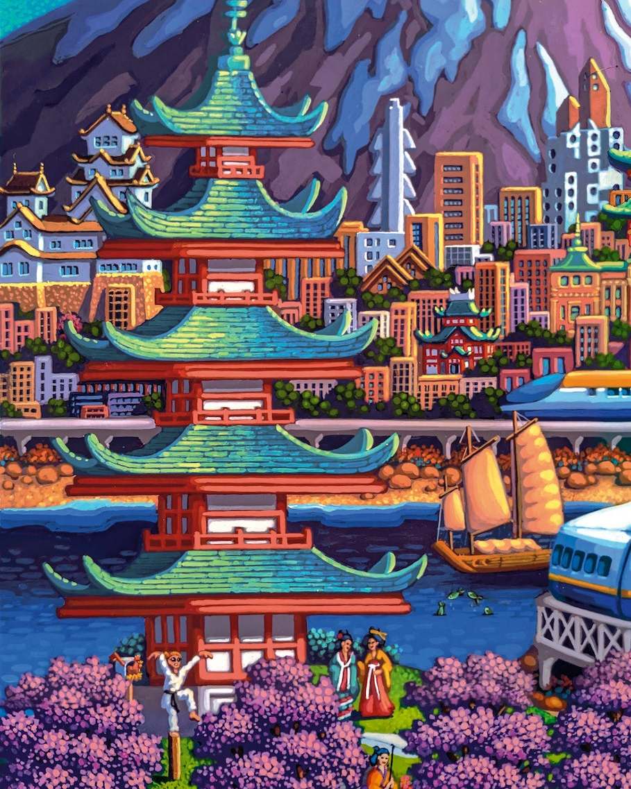Tokyo, Japan - 500 Piece Puzzle by Eric Dowdle - Premium No Glare Signature Edition