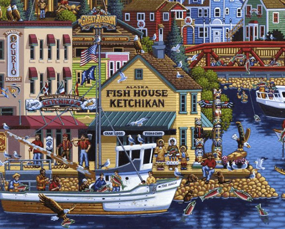 Ketchikan, Alaska - 500 Piece Puzzle by Eric Dowdle - Premium No Glare Signature Edition