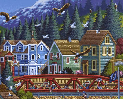 Ketchikan, Alaska - 500 Piece Puzzle by Eric Dowdle - Premium No Glare Signature Edition