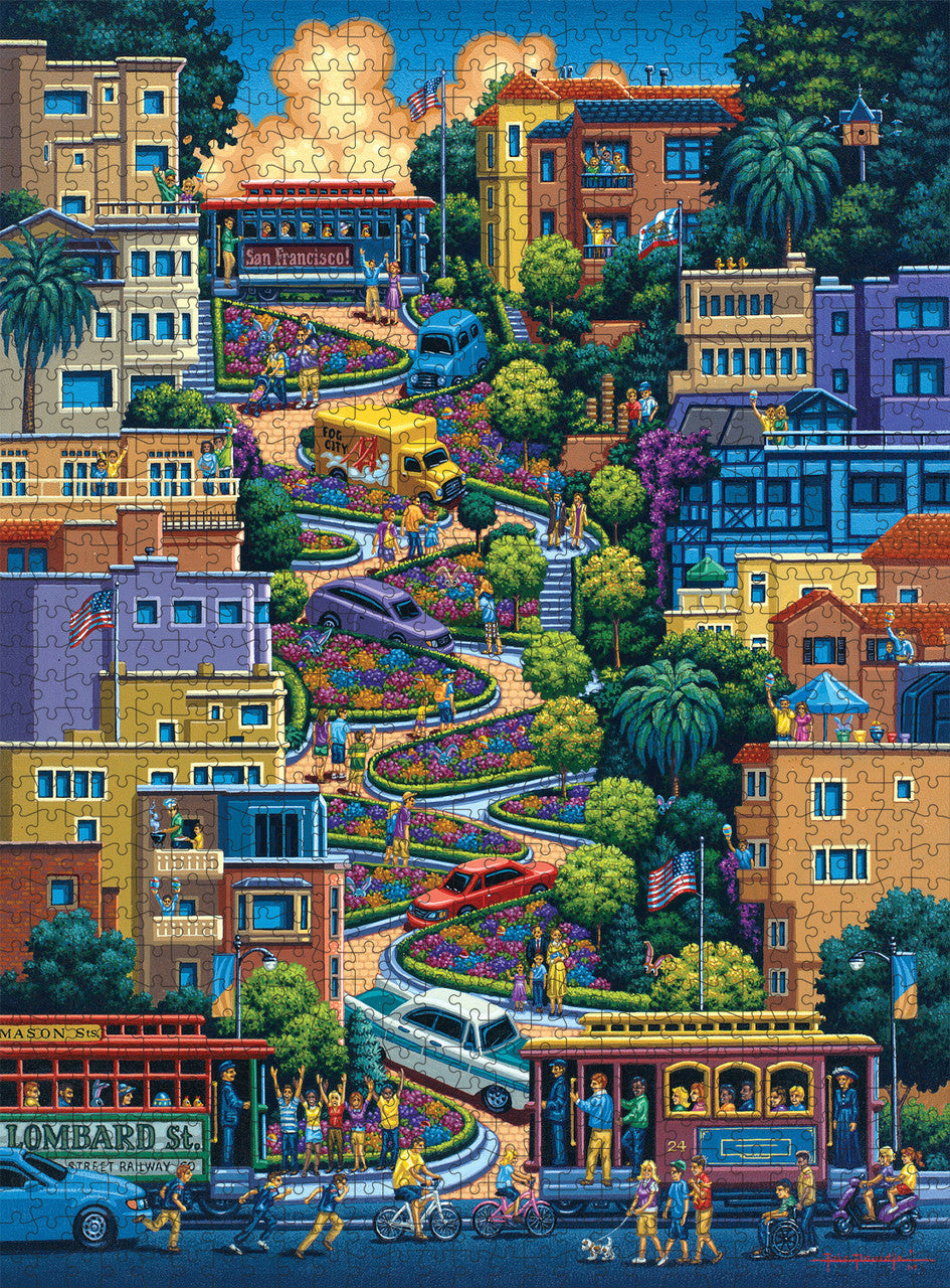 Lombard Street - San Francisco, California - Buffalo Games Edition