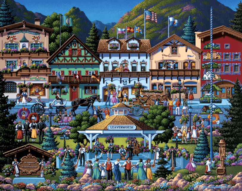 Leavenworth, Washington Christmas Puzzle - Dowdle Premium No Glare Edition - Sneak Peek Ships 9/5