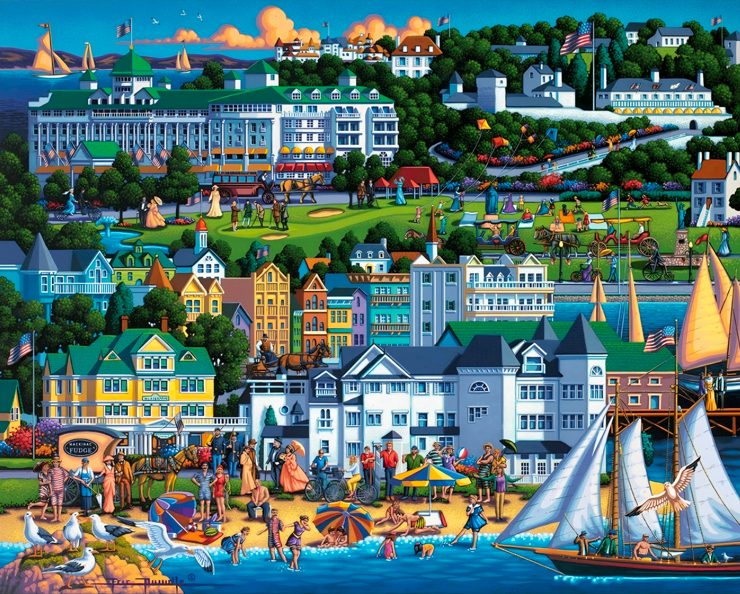 Eric Dowdle Mackinac Island, Michigan 1000-piece jigsaw puzzle Value Edition